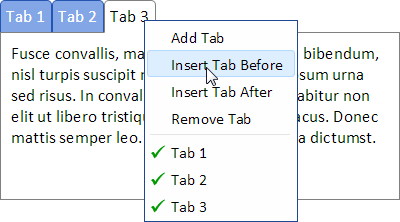 Context Menu in AngularJS TabStrip