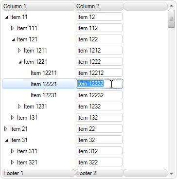 TreeListView Text Editing of SubItems Using In Place Editor