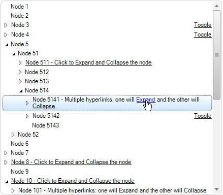 TreeView Expand Node from Hyperlink